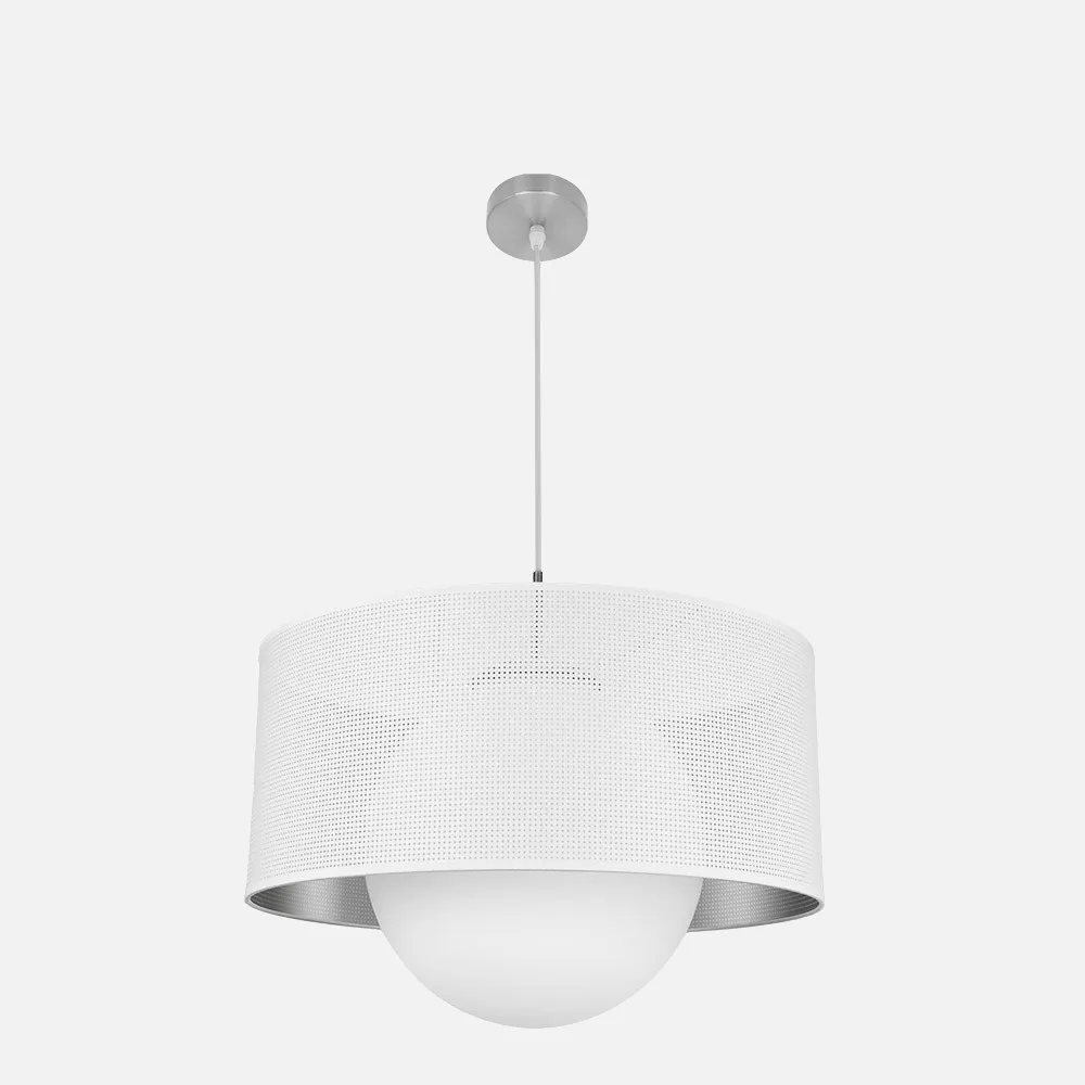 Colgante Cosmico 1xe27 Niquel/blanco-plata Regx50x50 Cm