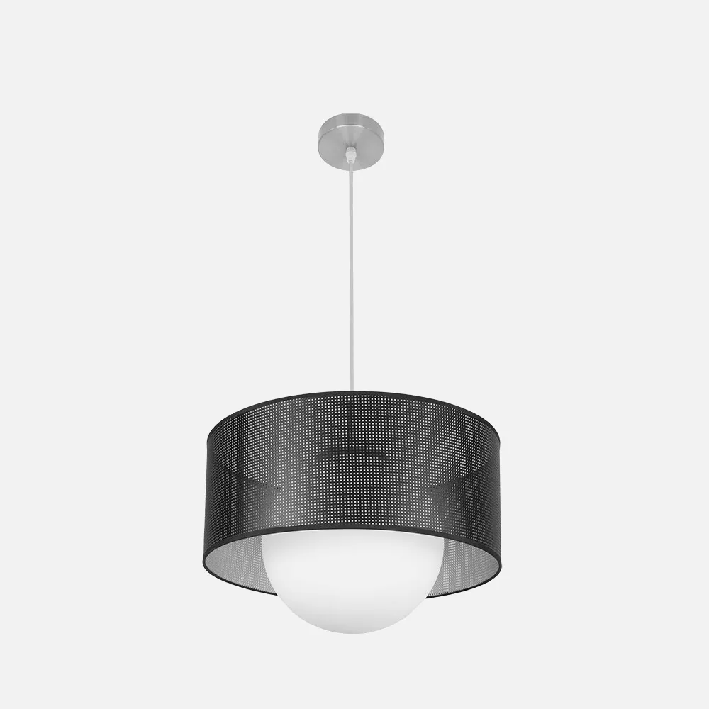 194294009 - Colgante Cosmico 1xe27 Niquel/negro-plata Regx40x40 Cm
