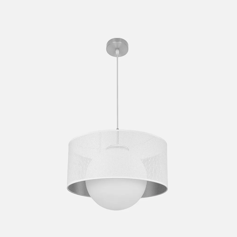 Colgante Cosmico 1xe27 Niquel/blanco-plata Regx40x40 Cm