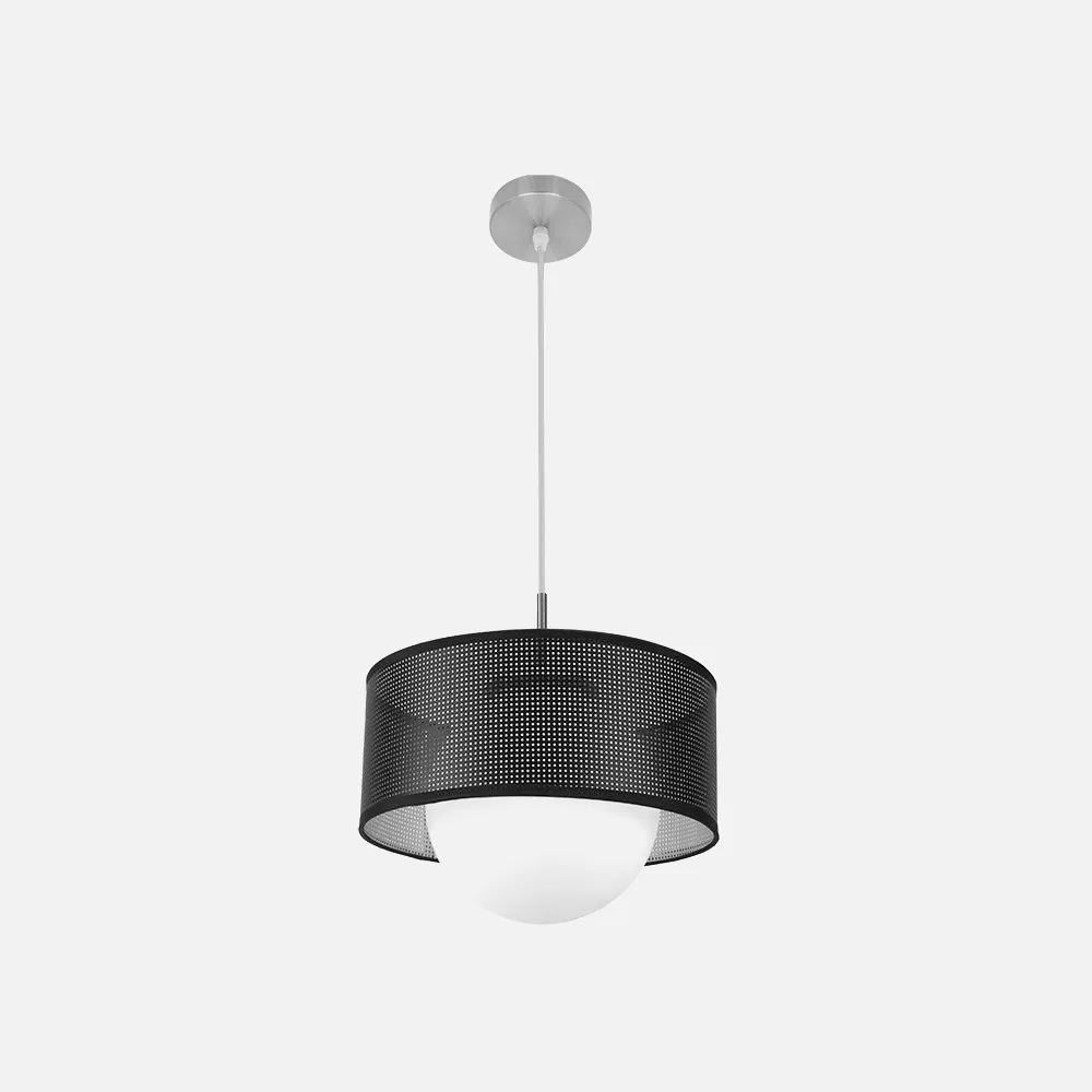 Colgante Cosmico 1xe27 Niquel/negro-plata Regx30x30 Cm