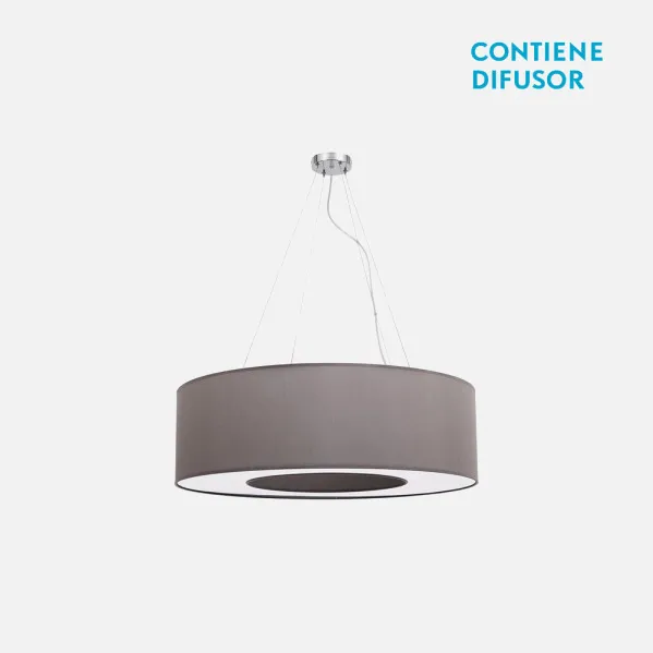 Colgante Peq. Haiti 4xe27 Cromo/Topo Regx50x50 Cm