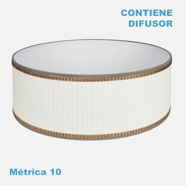 Pantalla Colgante Soprano M10 Beis 60dx60dx23h Difusor Incluido