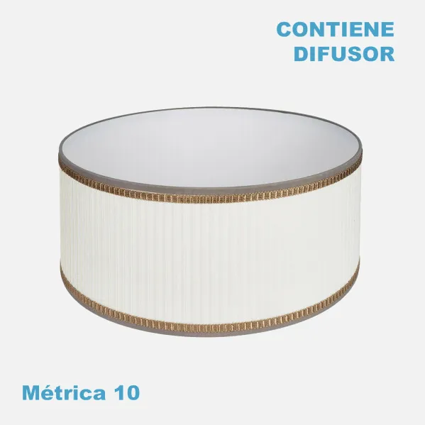 Pantalla Colgante Soprano M10 Beis 50dx50dx22h Difusor Incluido