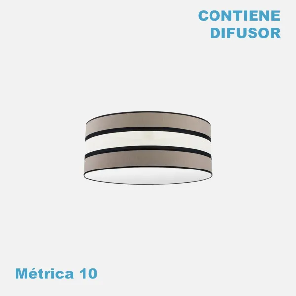 Pantalla Colgante Karla M10 Topo/beis 50dx50dx22h Difusor Incluido