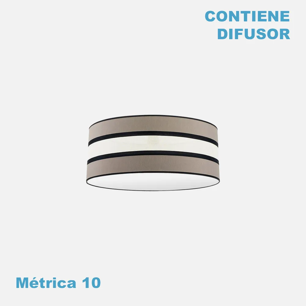 99.PA-171295058 - Pantalla Colgante Karla M10 Topo/beis 50dx50dx22h Difusor Incluido
