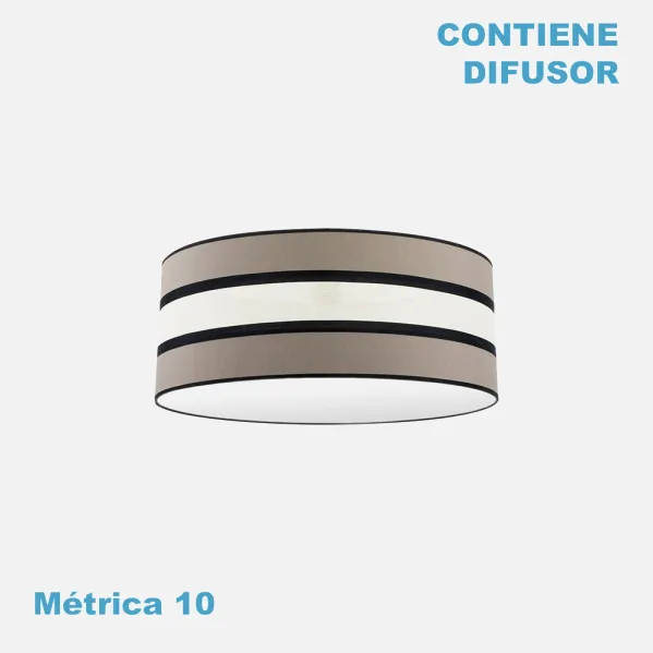 Pantalla Colgante Karla M10 Topo/beis 60dx60dx23h Difusor Incluido
