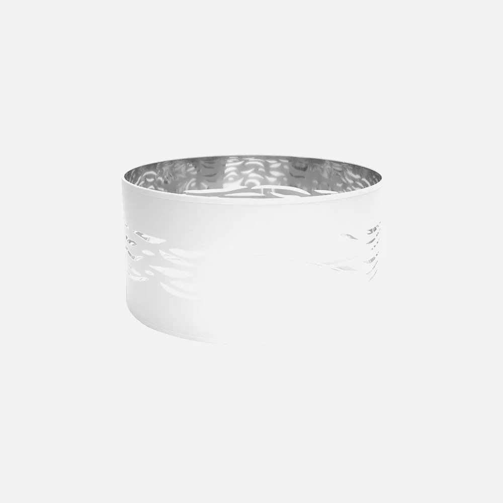 99.PA-157794074 - Pantalla Colgante Niebla 1xe27 Blanco-plata 40Dx40dx20h