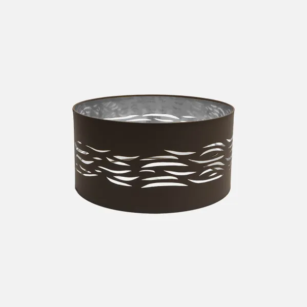 Pantalla Colgante Niebla 1xe27 Marrón-plata 40Dx40dx20h