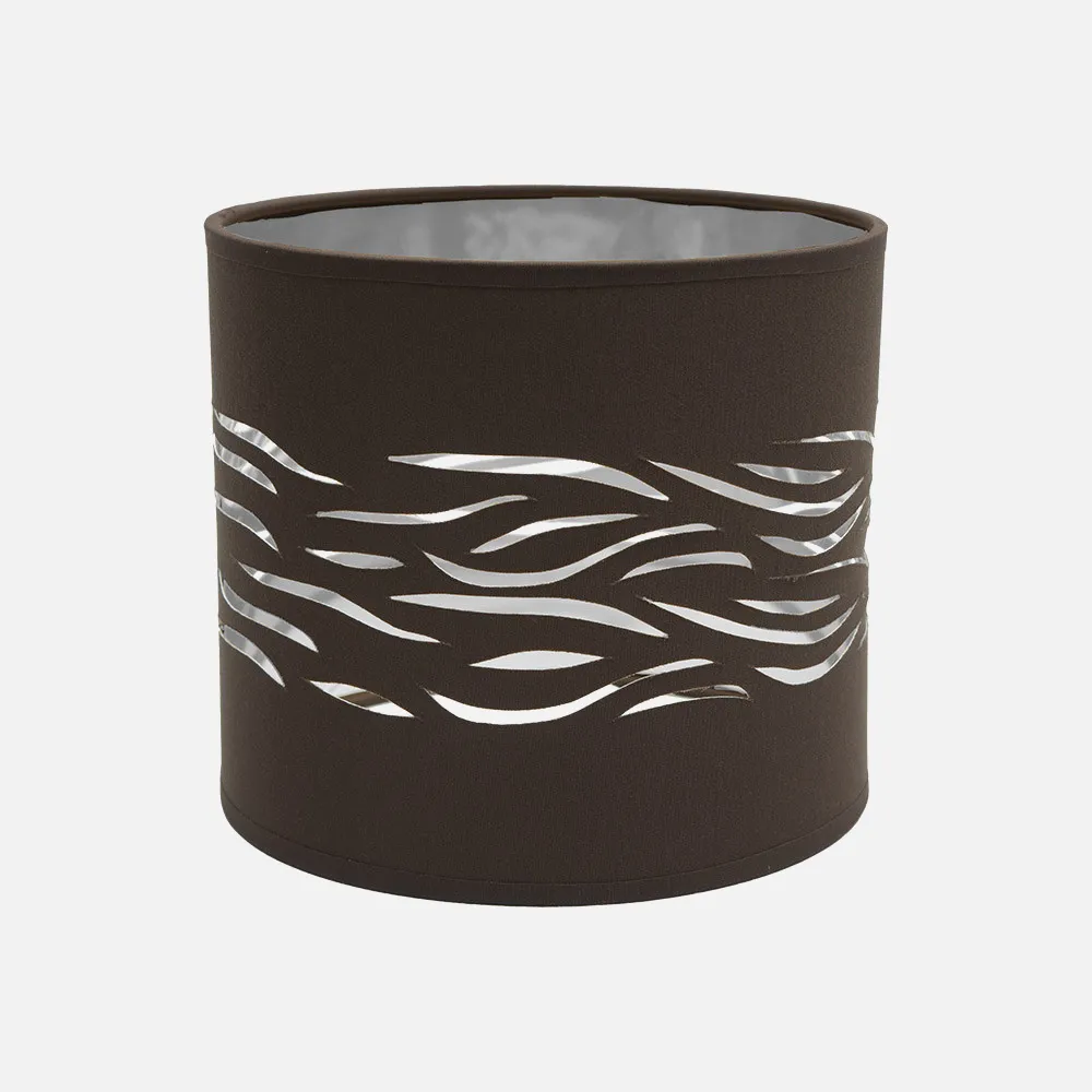 99.PA-157771079 - Pantalla Sobremesa Niebla 1xe14 Marron-plata 17Dx17dx15h