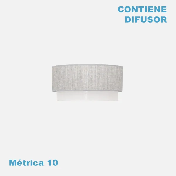 Pantalla Colgante Kenya M10 Gris/blanco 40Dx38dx22h Difusor Incluido
