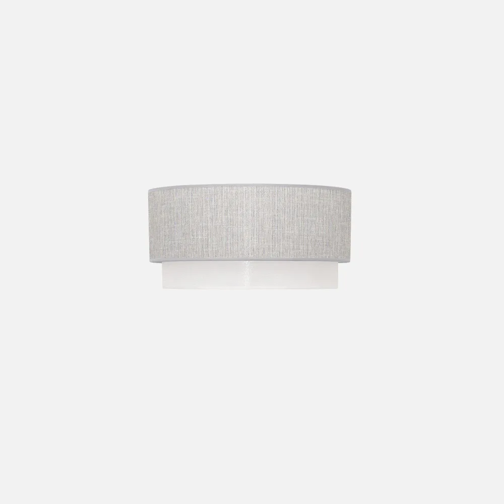 Pantalla Pie Salon Kenya E27 Gris/blanco 40Dx38dx22h