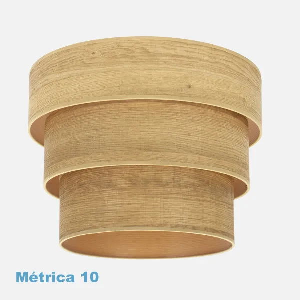 Lampshade Pendant light Triple Smile M10 Wood Clara 50dx40dx28h