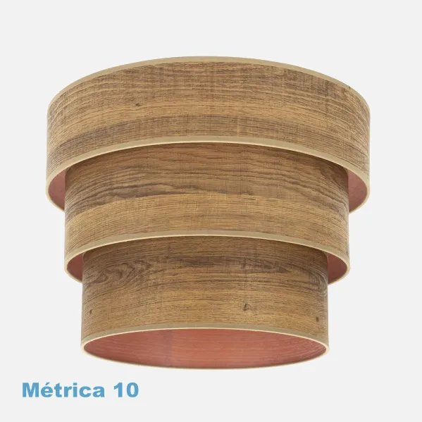 Pantalla Colgante Triple Smile M10 Madera Oscura 50dx40dx28h