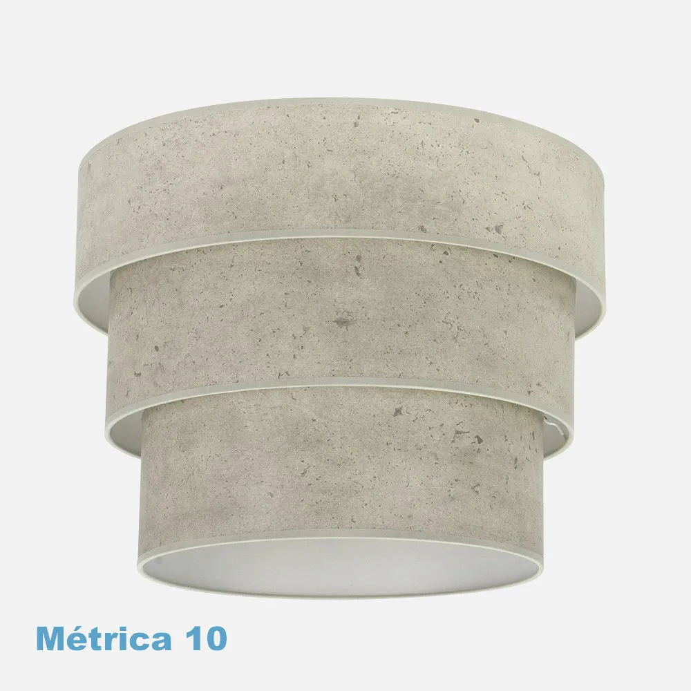 99.PA-175395028 - Lampshade Pendant light Triple Smile M10 Cement Grey 50dx40dx28h