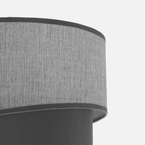 Pantalla Colgante/sobrem Alto Hara E27 Gris 30dx25dx20h