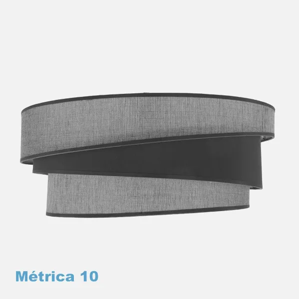 Pantalla Colgante Hara M10 Gris 50dx40dx22h Difusor Incluido