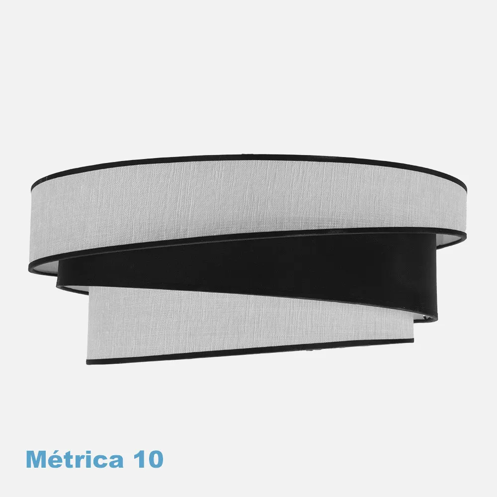 99.PA-179895009 - Pantalla Colgante Hara M10 Blanca/negra 50dx40dx22h Difusor Incluido
