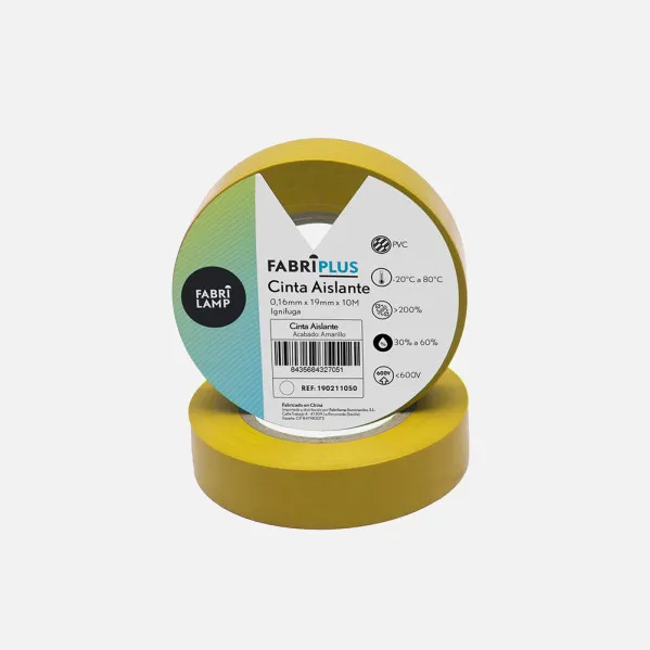 Roll Tape Aislante Pvc Yellow 19mmx10m For The Ectricista Flexible And Durable