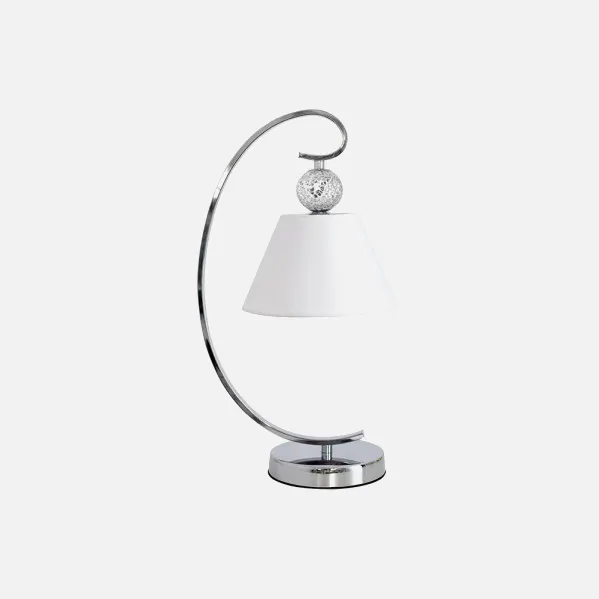 Table lamp Concordia 1xe27 Chrome Lampshade White 47x20x26