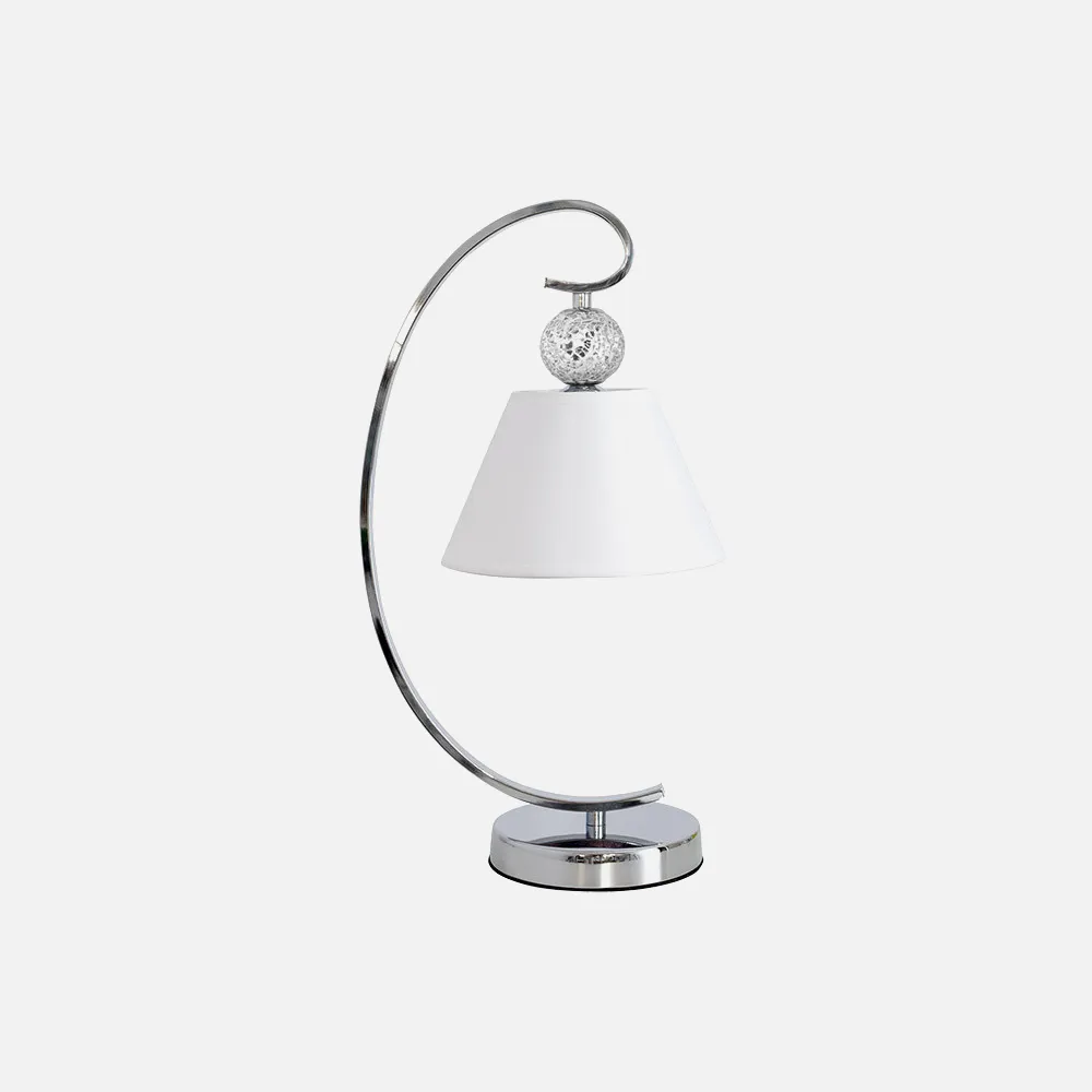 Sobremesa Concordia 1xe27 Cromo Pantalla Blanca 47x20x26