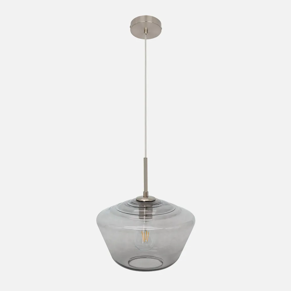 193493003 - Colgante Pinap 1xe27 Niquel/ahumado Regx30x30 Cm
