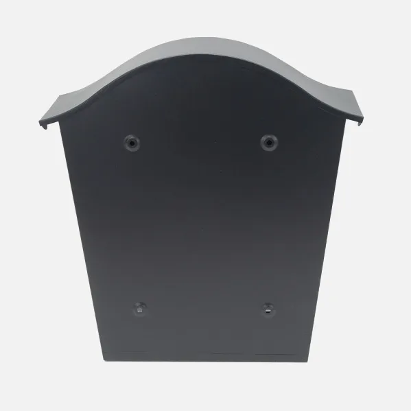 Mailbox Of Post Tilda Steel Galvanised Black 37x36x13,5 Cm Tejadillo Antilluvia