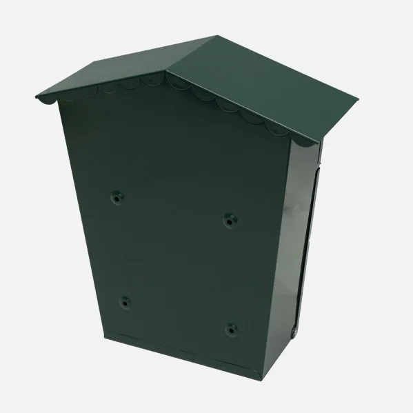 Buzon De Correo Frida Acero Galvanizado Verde 36x32x10 Cm Tejado Antilluvia, Ventana Visualizacion