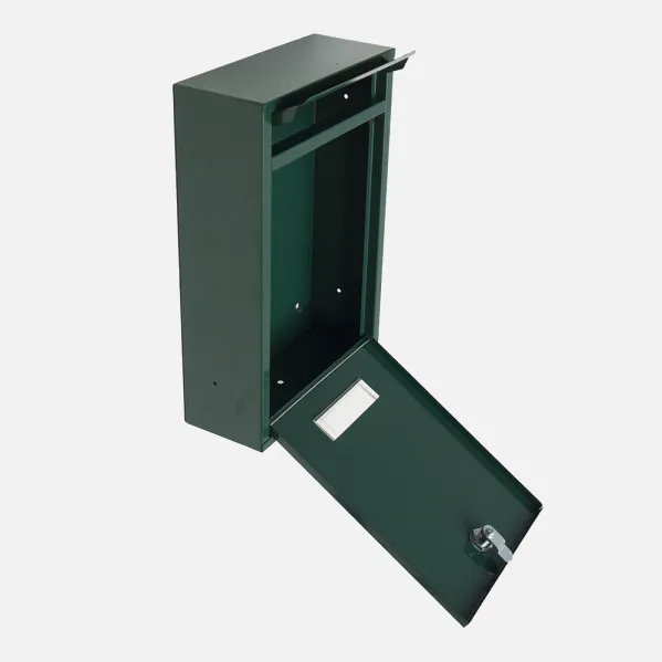 Buzon De Correo Larissa Acero Galvanizado Verde 32x21,5x8,5 Cm Cerradura Cilindrica Antilluvia