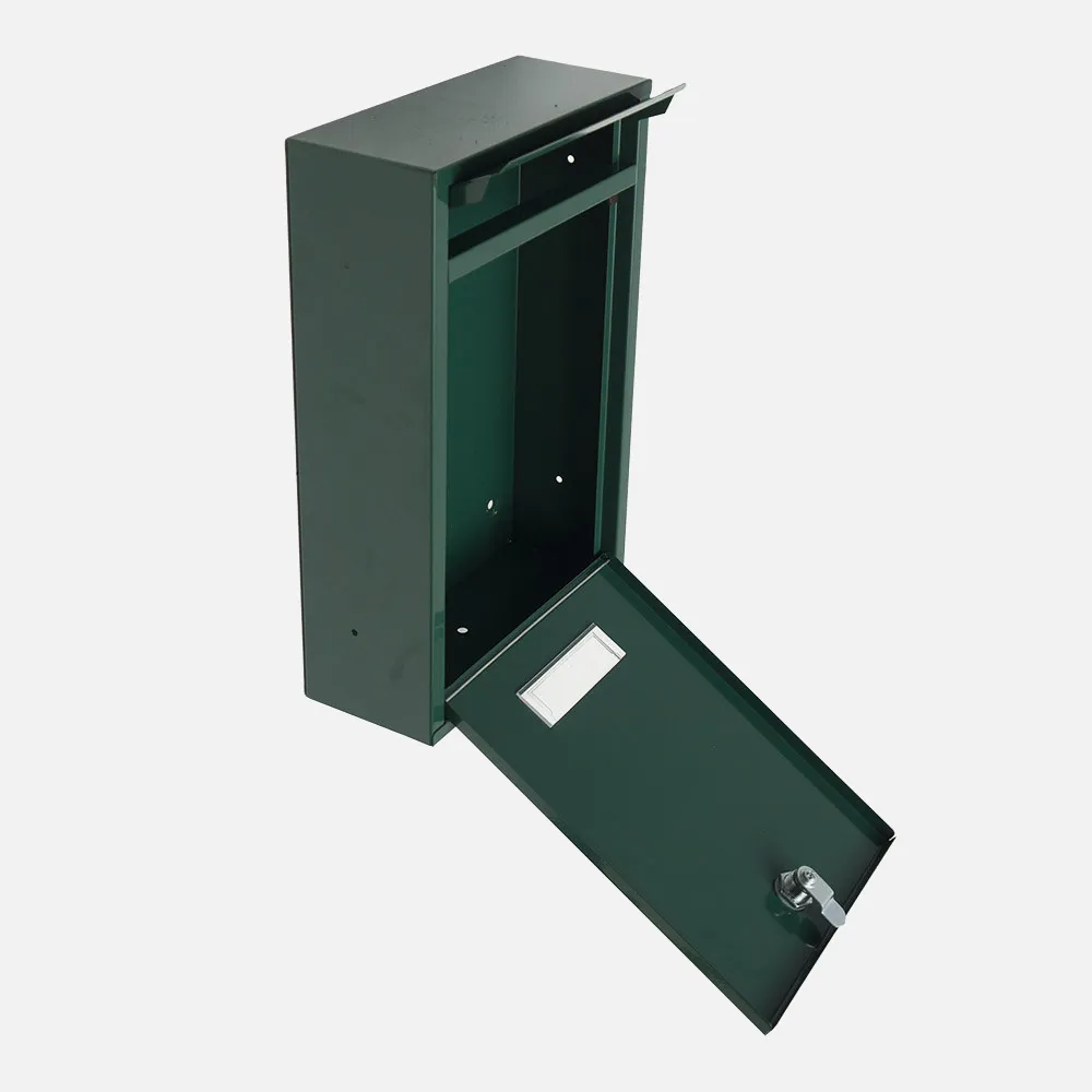 Buzon De Correo Larissa Acero Galvanizado Verde 32x21,5x8,5 Cm Cerradura Cilindrica Antilluvia