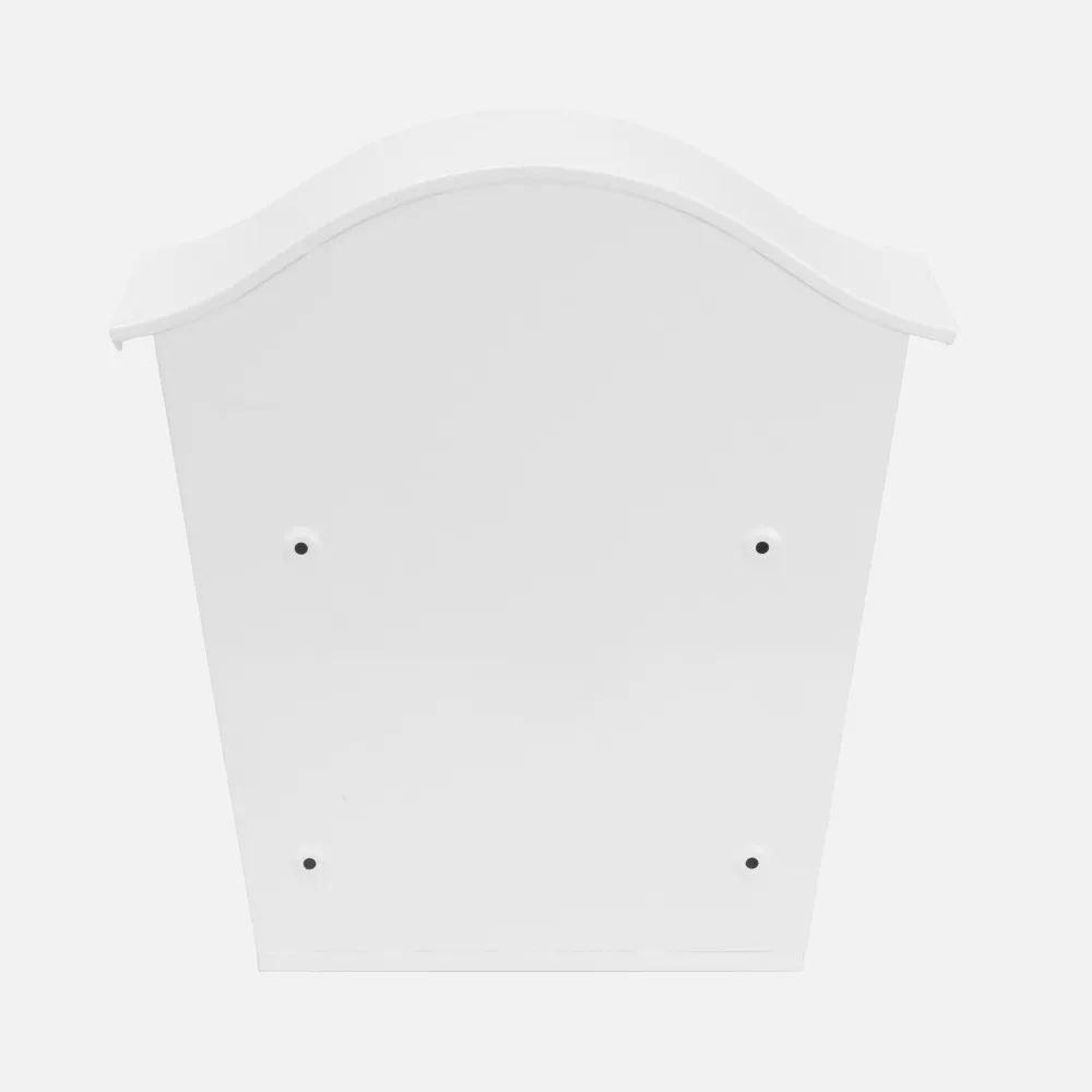 Buzon De Correo Tilda Acero Galvanizado Blanco 37x36x13,5 Cm Tejadillo Antilluvia