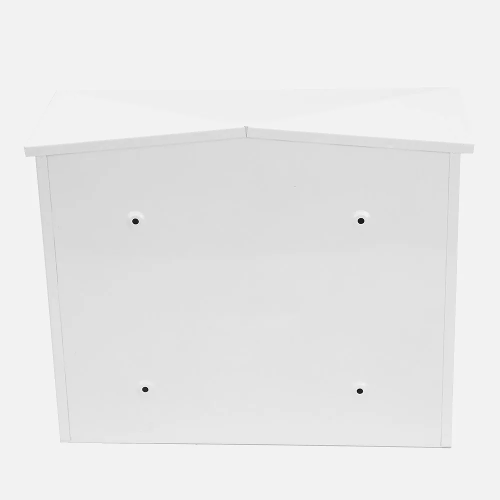 Buzon De Correo Nikita Acero Galvanizado Blanco 33x39x17 Cm Diseño Trampilla Antilluvia Resistente