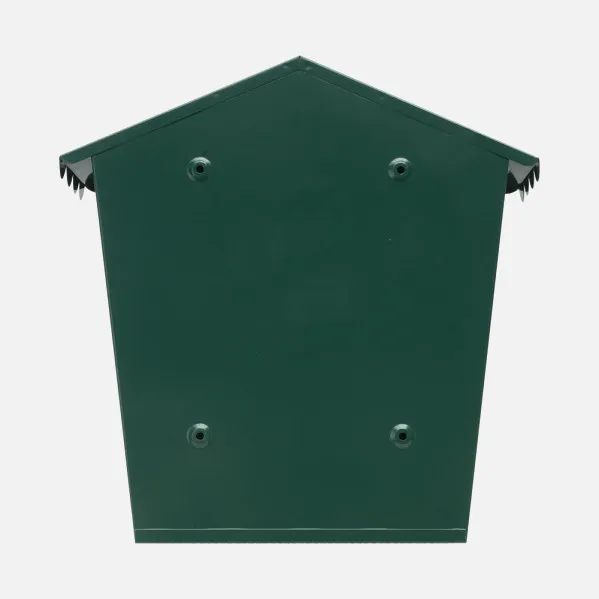 Buzon De Correo Olena Acero Galvanizado Verde 37x36x13,5 Cm Tejado Antilluvia, Cerradura Cilindrica