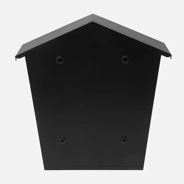 Mailbox Of Post Olena Steel Galvanised Black 37x36x13,5 Cm Roof Antilluvia, Lock Cylindrical