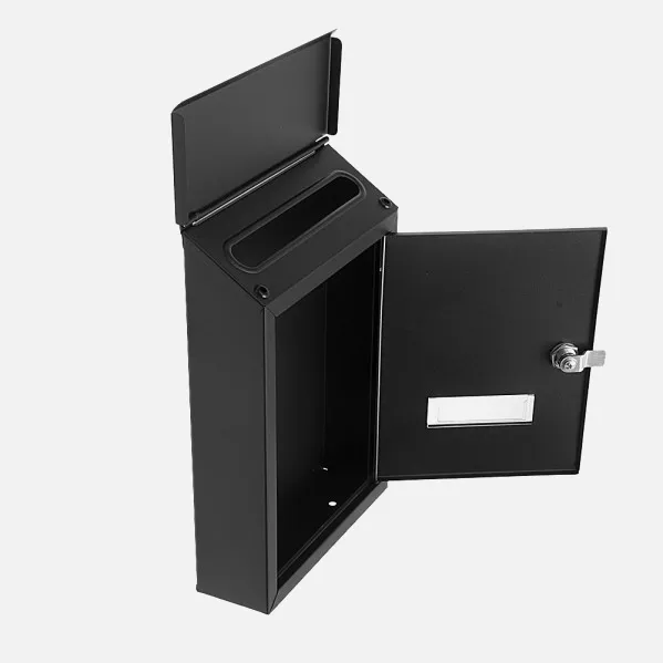 Buzon De Correo Milena Acero Galvanizado Negro 30x21x7 Cm Cerradura De Cilindro Tapa Antilluvia