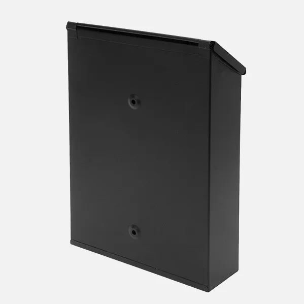 Buzon De Correo Milena Acero Galvanizado Negro 30x21x7 Cm Cerradura De Cilindro Tapa Antilluvia