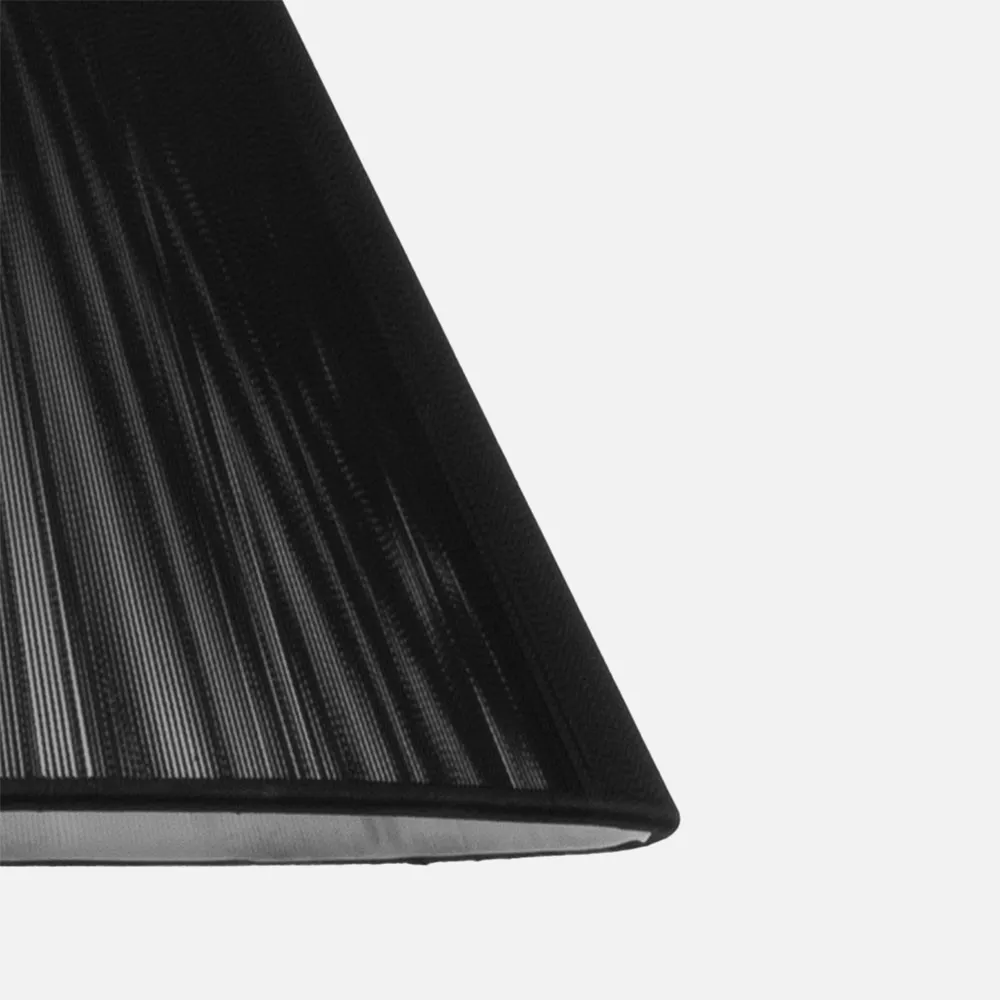 Sobremesa Cariz 1xe27 Cromo Pantalla Negra 42x25x 25 Cm