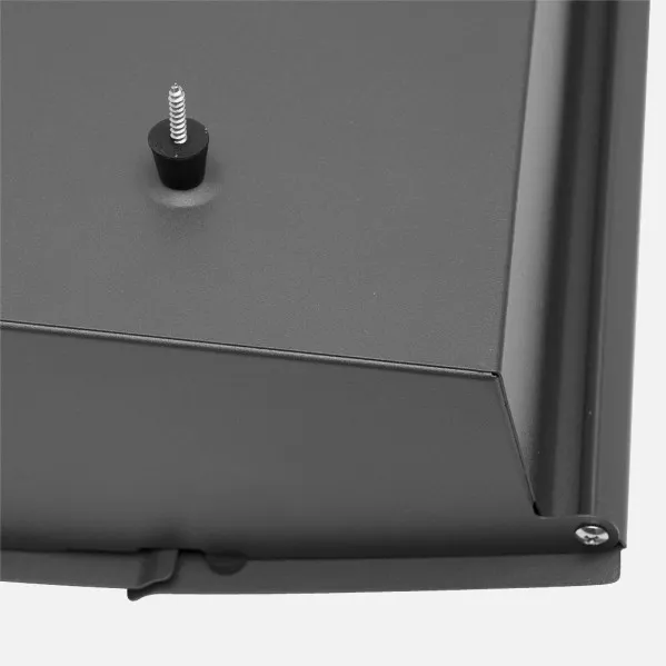 Buzon De Correo Mate Acero Galvanizado Gris 45x31x10 Cm De Diseño Antilluvia, Cerradura Cilindrica