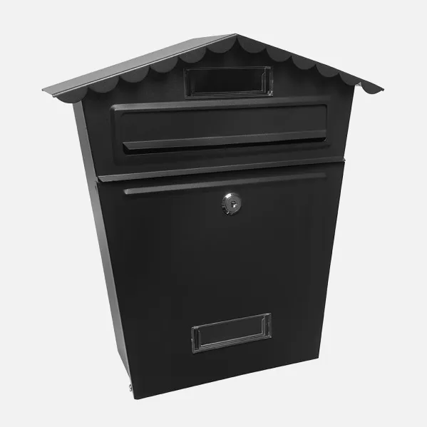 Mailbox Of Post Frida Steel Galvanised Black 36x32x10 Cm Roof Antilluvia, Window Visualisation