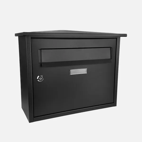 Mailbox Of Post Nikita Steel Galvanised Black 33x39x17 Cm Design Trampilla Antilluvia Resistant