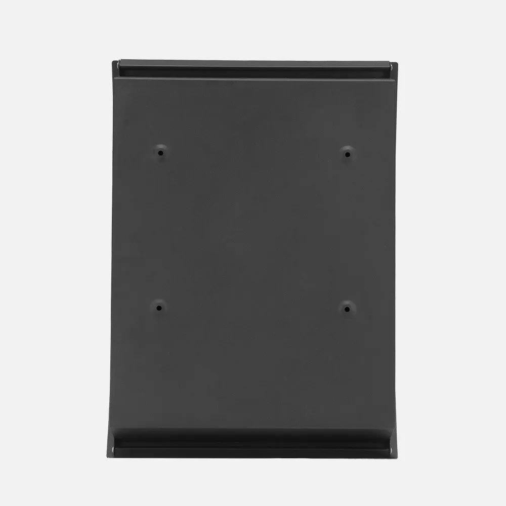 Buzon De Correo Mate Acero Galvanizado Gris 45x31x10 Cm De Diseño Antilluvia, Cerradura Cilindrica