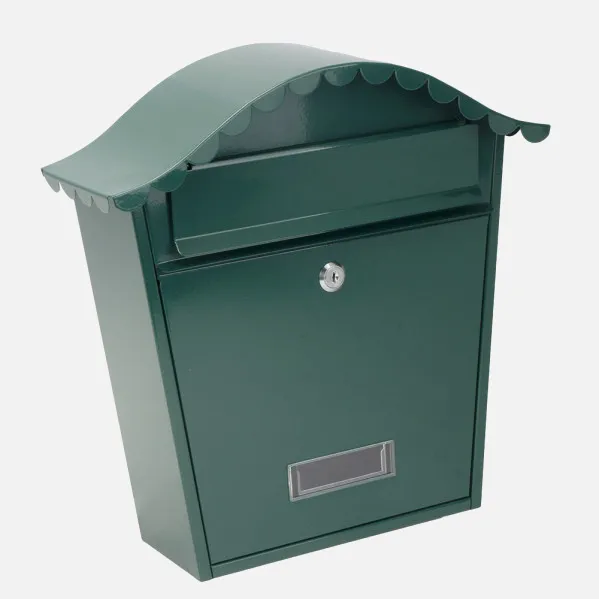 Mailbox Of Post Tilda Steel Galvanised Green 37x36x13,5 Cm Tejadillo Antilluvia