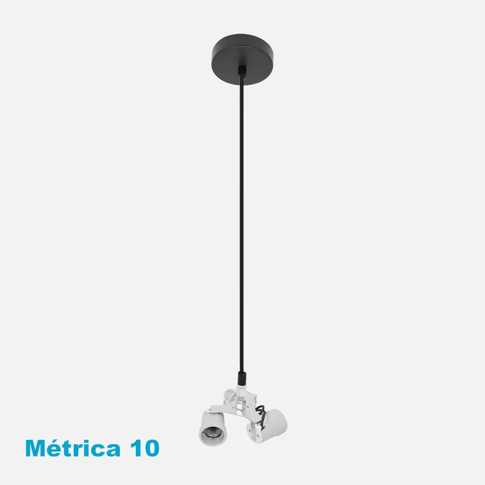 201393009 - Arm. Pendant light Cara 3xe27 Black M10 Regx10x10 Cm