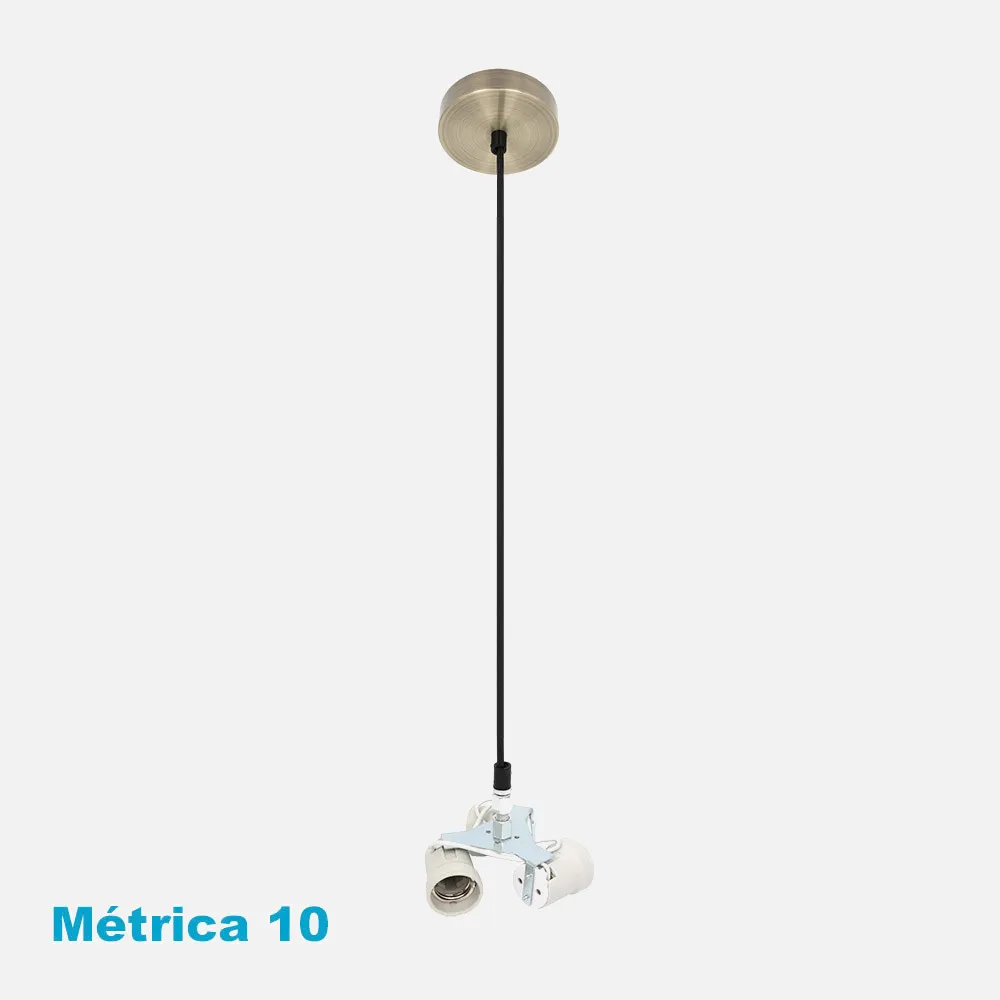 201393014 - Arm. Colgante Cara 3xe27 Cuero M10 Regx10x10 Cm