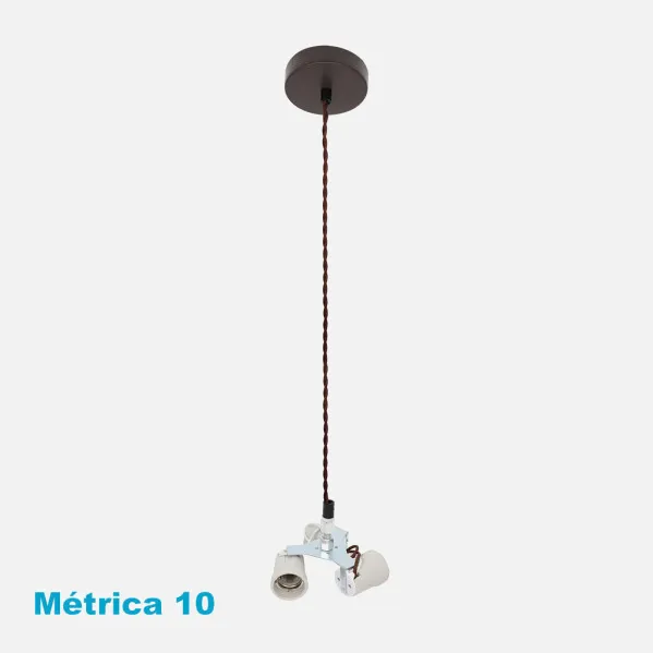 Arm. Pendant light Cara 3xe27 Brown M10 Regx10x10 Cm