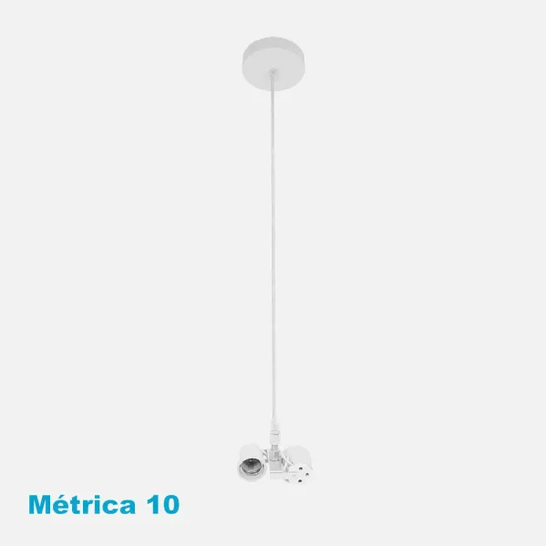 Arm. Colgante Cara 2xe27 Blanco M10 Regx10x10 Cm