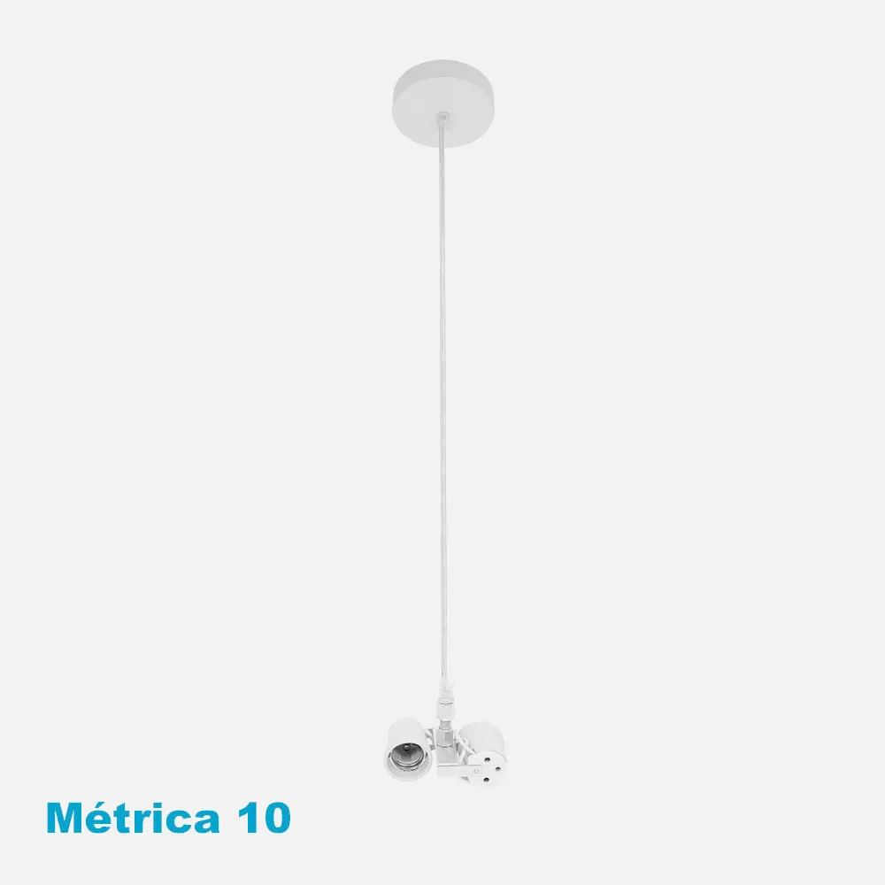 201392001 - Arm. Colgante Cara 2xe27 Blanco M10 Regx10x10 Cm