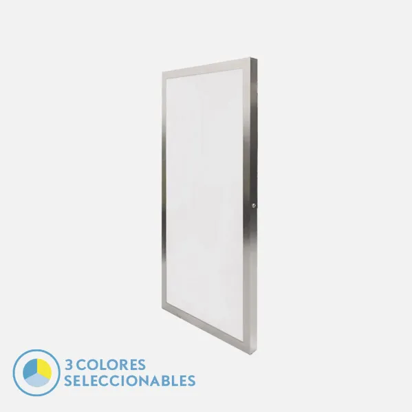 Panel Llano 36w 3000k-4000k-6500k 3,8x30x60 Cm Niquel 3600lm