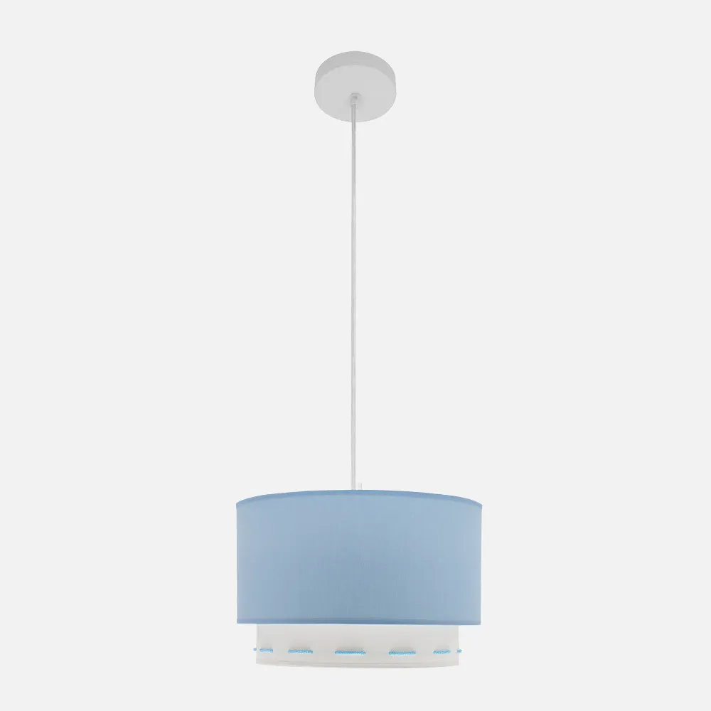 111293008 - Trazos Pendant 1xe27 Celeste Regx30x30 Cm
