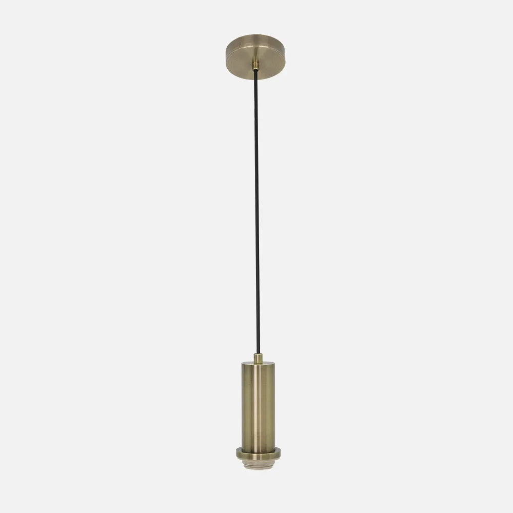 19379PA14 - Arm.pendant light P/lampshade Minue 1xe27 Leather Regx10x10 Cm