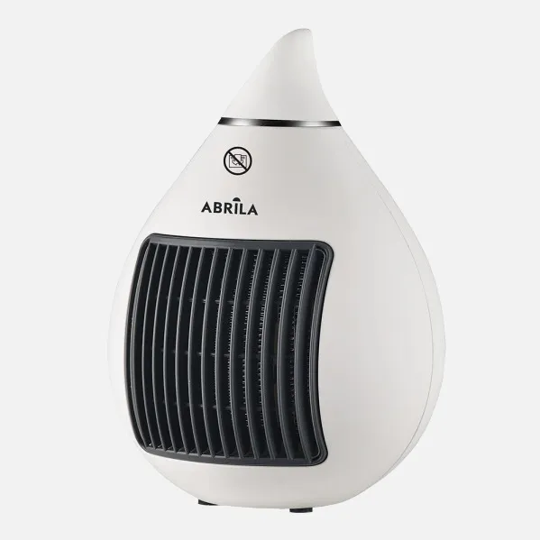 Fan heater Ceramic 1500w White/chrome 2functions 2powers Thermostat Reg.tip-over protection 26,5x18,5x18,5 Cm